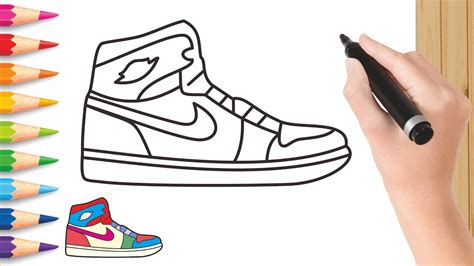 nike sneaker sketch|easy shoe drawing nike.